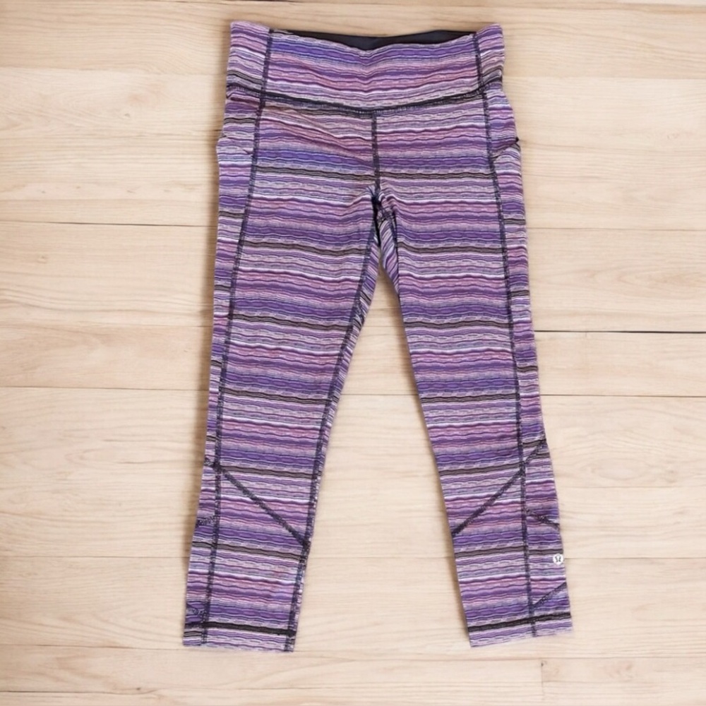 Lululemon Pace Rival Legging Stripe Ankle Length legging
